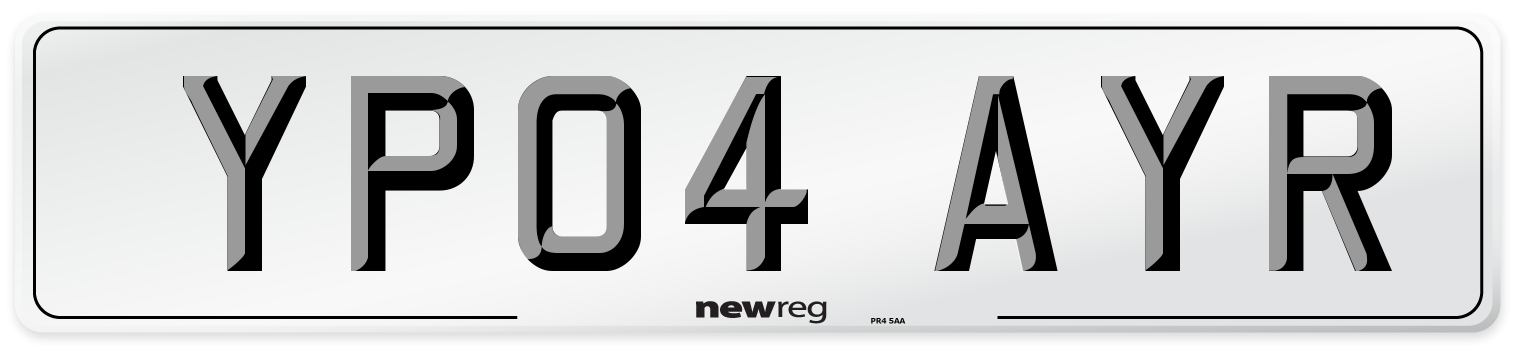 YP04 AYR Number Plate from New Reg